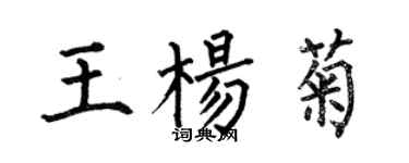 何伯昌王楊菊楷書個性簽名怎么寫