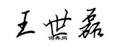 王正良王世磊行書個性簽名怎么寫