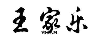 胡問遂王家樂行書個性簽名怎么寫