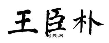 翁闓運王臣朴楷書個性簽名怎么寫