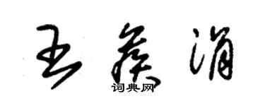 朱錫榮王候涓草書個性簽名怎么寫