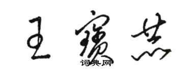 駱恆光王寶赫草書個性簽名怎么寫