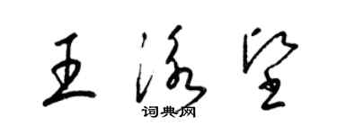 梁錦英王泳堅草書個性簽名怎么寫