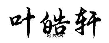 胡問遂葉皓軒行書個性簽名怎么寫