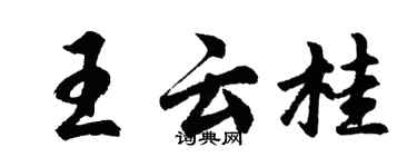 胡問遂王雲桂行書個性簽名怎么寫
