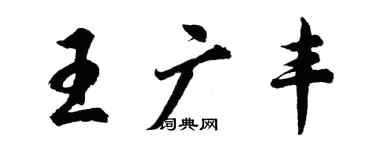 胡問遂王廣豐行書個性簽名怎么寫