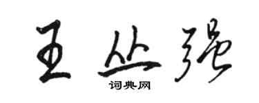 駱恆光王叢強行書個性簽名怎么寫