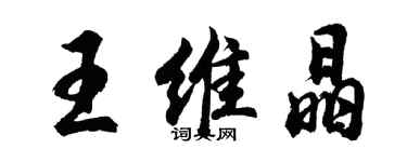 胡問遂王維晶行書個性簽名怎么寫