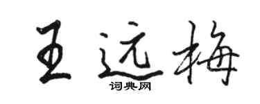 駱恆光王遠梅行書個性簽名怎么寫