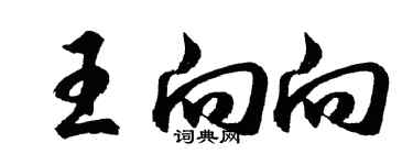 胡問遂王向向行書個性簽名怎么寫