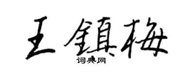 王正良王鎮梅行書個性簽名怎么寫