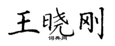 丁謙王曉剛楷書個性簽名怎么寫