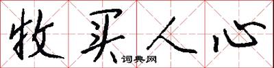 收買人心怎么寫好看