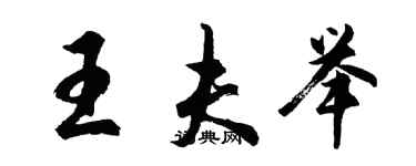 胡問遂王夫舉行書個性簽名怎么寫