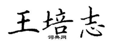 丁謙王培志楷書個性簽名怎么寫