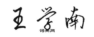 駱恆光王學南行書個性簽名怎么寫