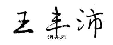 曾慶福王豐沛行書個性簽名怎么寫