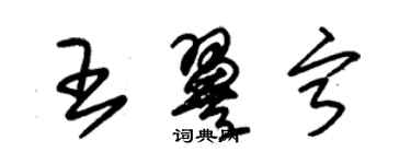 朱錫榮王翼寧草書個性簽名怎么寫