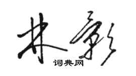 駱恆光林影草書個性簽名怎么寫