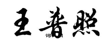 胡問遂王普照行書個性簽名怎么寫