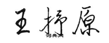 駱恆光王抒原行書個性簽名怎么寫