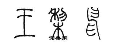 陳墨王梨申篆書個性簽名怎么寫