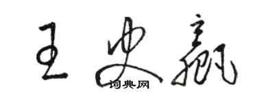 駱恆光王史贏草書個性簽名怎么寫