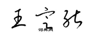 梁錦英王定能草書個性簽名怎么寫