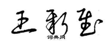 曾慶福王新慰草書個性簽名怎么寫