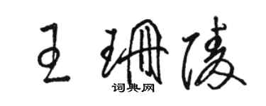 駱恆光王珊陵草書個性簽名怎么寫