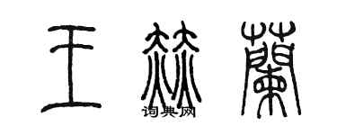 陳墨王赫蘭篆書個性簽名怎么寫