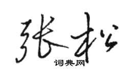 駱恆光張松行書個性簽名怎么寫