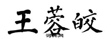 翁闓運王蓉皎楷書個性簽名怎么寫