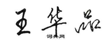 駱恆光王華品行書個性簽名怎么寫