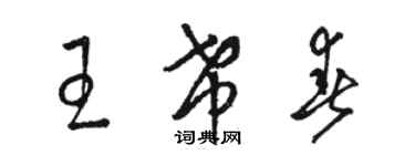 駱恆光王希春草書個性簽名怎么寫