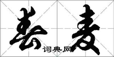 胡問遂春麥行書怎么寫