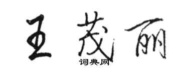 駱恆光王茂麗行書個性簽名怎么寫