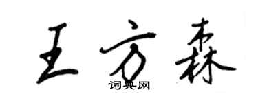 王正良王方森行書個性簽名怎么寫