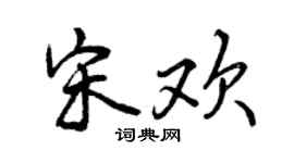 曾慶福宋歡行書個性簽名怎么寫