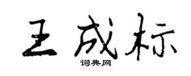 曾慶福王成標行書個性簽名怎么寫
