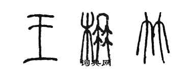 陳墨王楠竹篆書個性簽名怎么寫