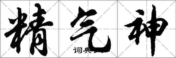 胡問遂精氣神行書怎么寫