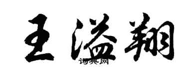 胡問遂王溢翔行書個性簽名怎么寫