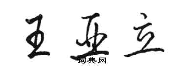 駱恆光王亞立行書個性簽名怎么寫