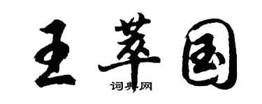 胡問遂王萃國行書個性簽名怎么寫
