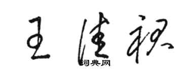 駱恆光王佳裙草書個性簽名怎么寫