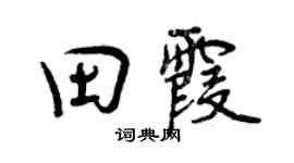 曾慶福田霞行書個性簽名怎么寫