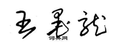 朱錫榮王墨龍草書個性簽名怎么寫