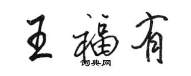 駱恆光王福有行書個性簽名怎么寫