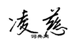 王正良凌慈行書個性簽名怎么寫